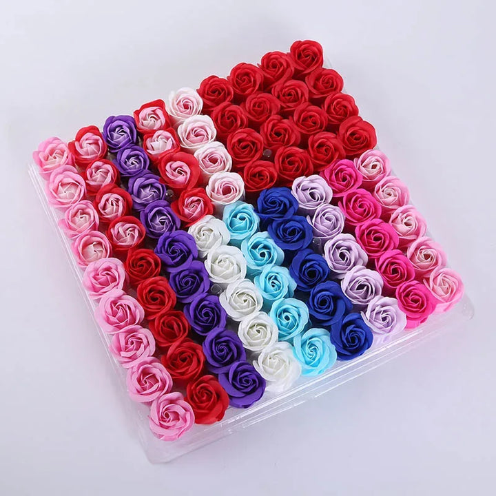 81pcs Artificial Soap Rose Set Soap Scented Rose Flower