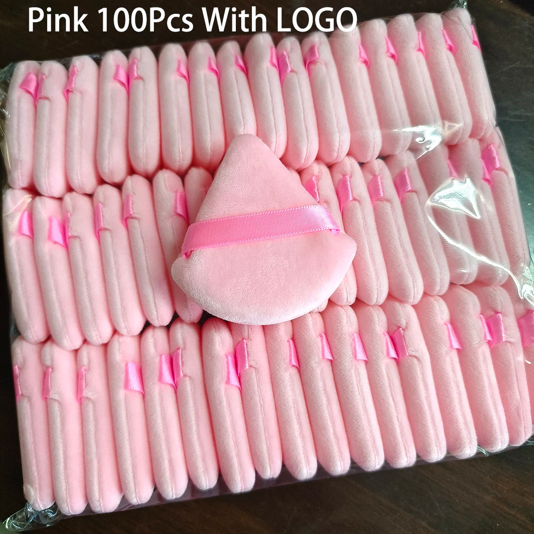 100Pcs Customized Logo Powder Puff