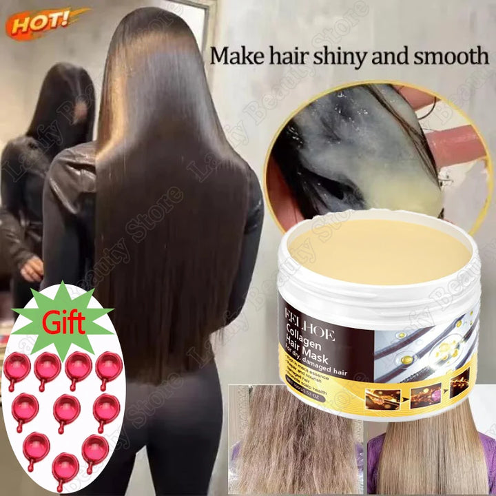 Collagen Keratin Hair Mask Dual Oil Control Moisturizer