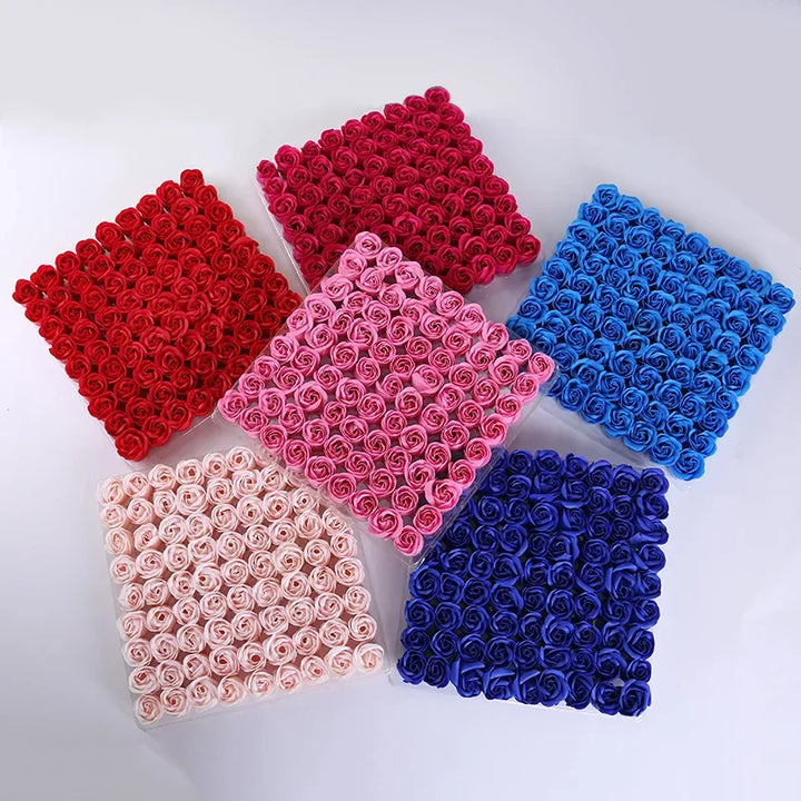 81pcs Artificial Soap Rose Set Soap Scented Rose Flower